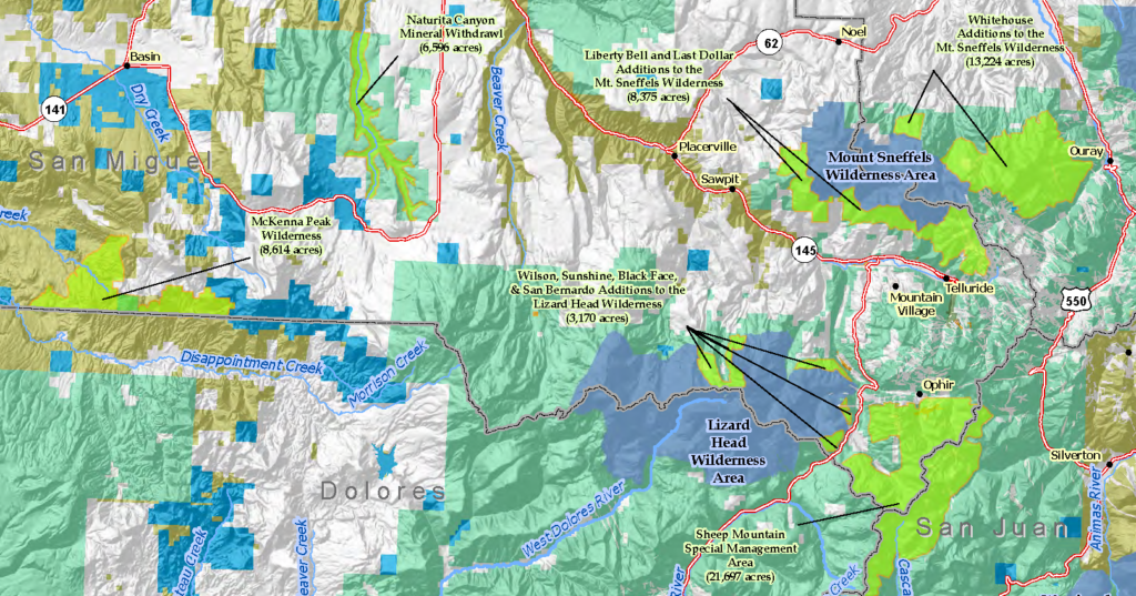Overview Map San Juan Mountains Wilderness cropped - San Juan Citizens ...